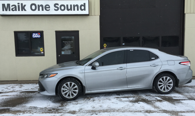 Toyota 2018 Camry with professional window tint in North Bay